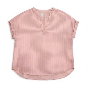 GAP Blush Pink Striped Blouse